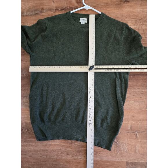J.crew NWOT green sweater mens size M knit crew neck - Picture 3 of 3